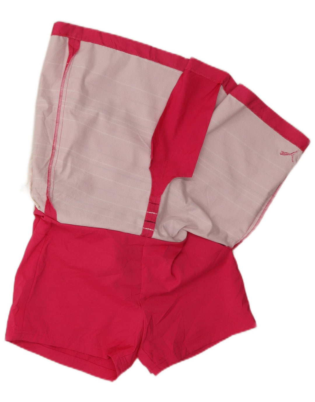 Puma Womens Skort UK 12 Medium Pink Striped Polyester Sports