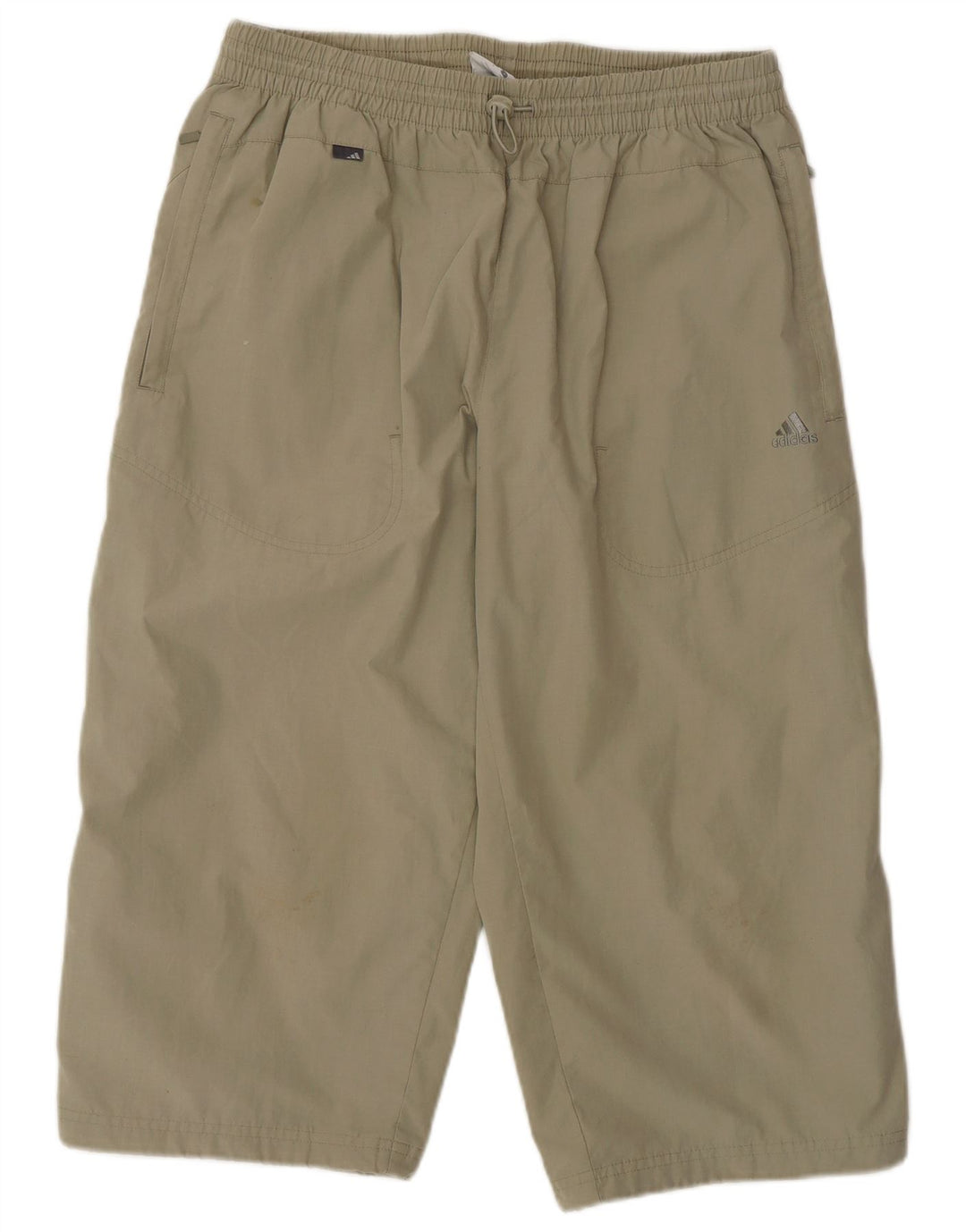Adidas Mens Capri Tracksuit Trousers Small  Khaki Polyester