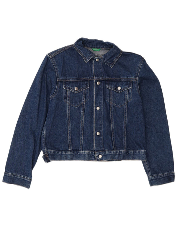 Benetton Boys Denim Jacket 9-10 Years Large Blue Cotton