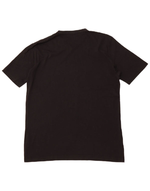 HUGO BOSS Mens T-Shirt Top Large Black Cotton