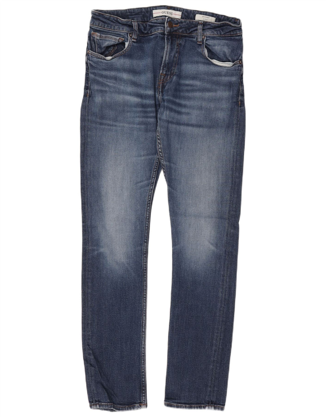 GUESS Womens Miami Skinny Jeans W34 L31 Blue Cotton