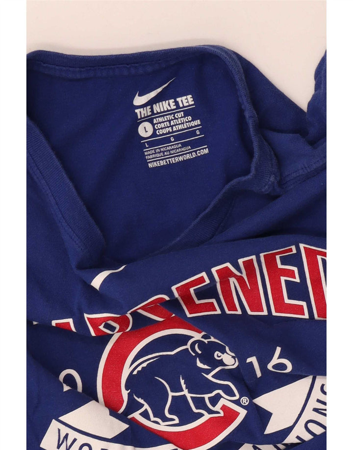 Nike Mens Chicago Cubs Graphic T-Shirt Top Large Blue