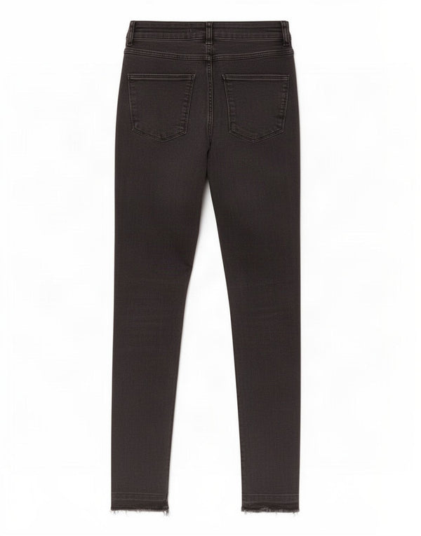 Zara Womens High Waist Skinny Jeans EU 38 Small W28 L27 Black Cotton