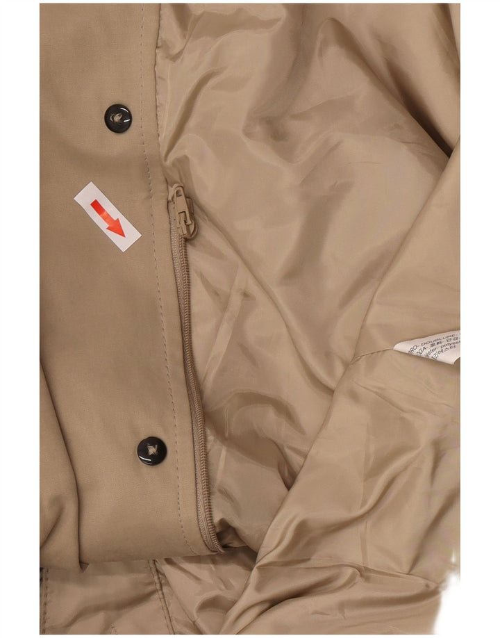 Zara Mens Trench Coat UK 38 Medium Beige Polyester
