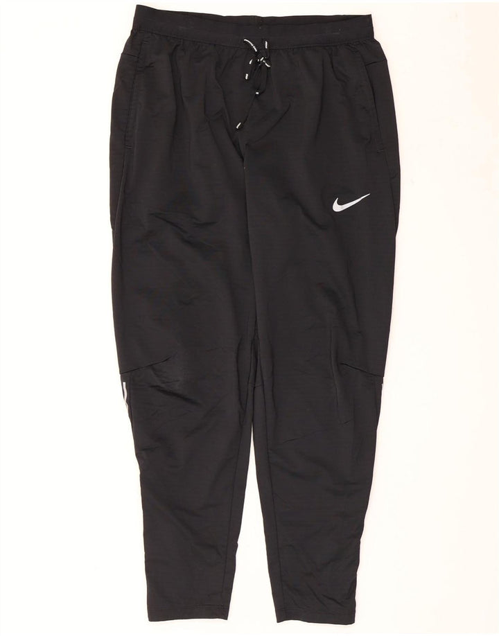 NIKE Mens Dri Fit Tracksuit Trousers Large Black Polyester