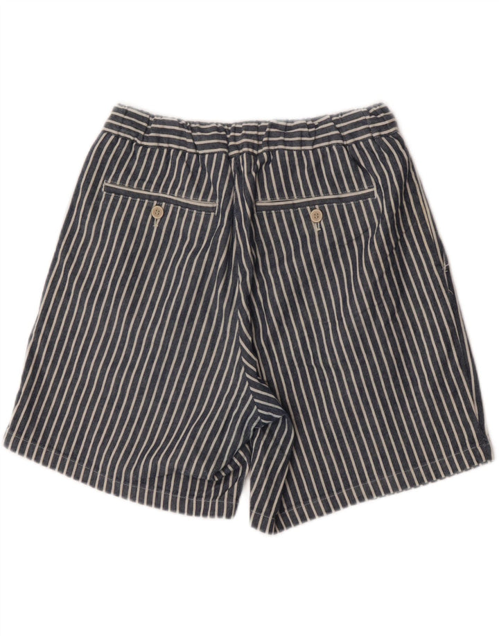 Zara Mens Sport Shorts Medium Navy Blue Striped