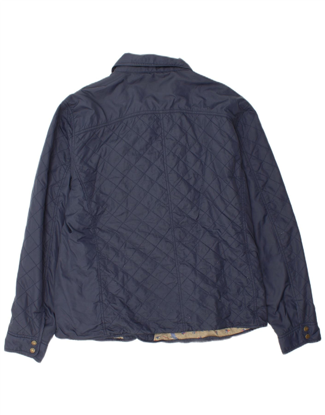 JOULES Mens Quilted Jacket UK 40 Large Navy Blue Polyamide
