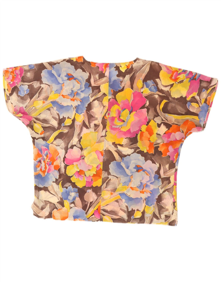 Saint George Womens Oversized Blouse Top IT 46 Large Multicoloured Floral