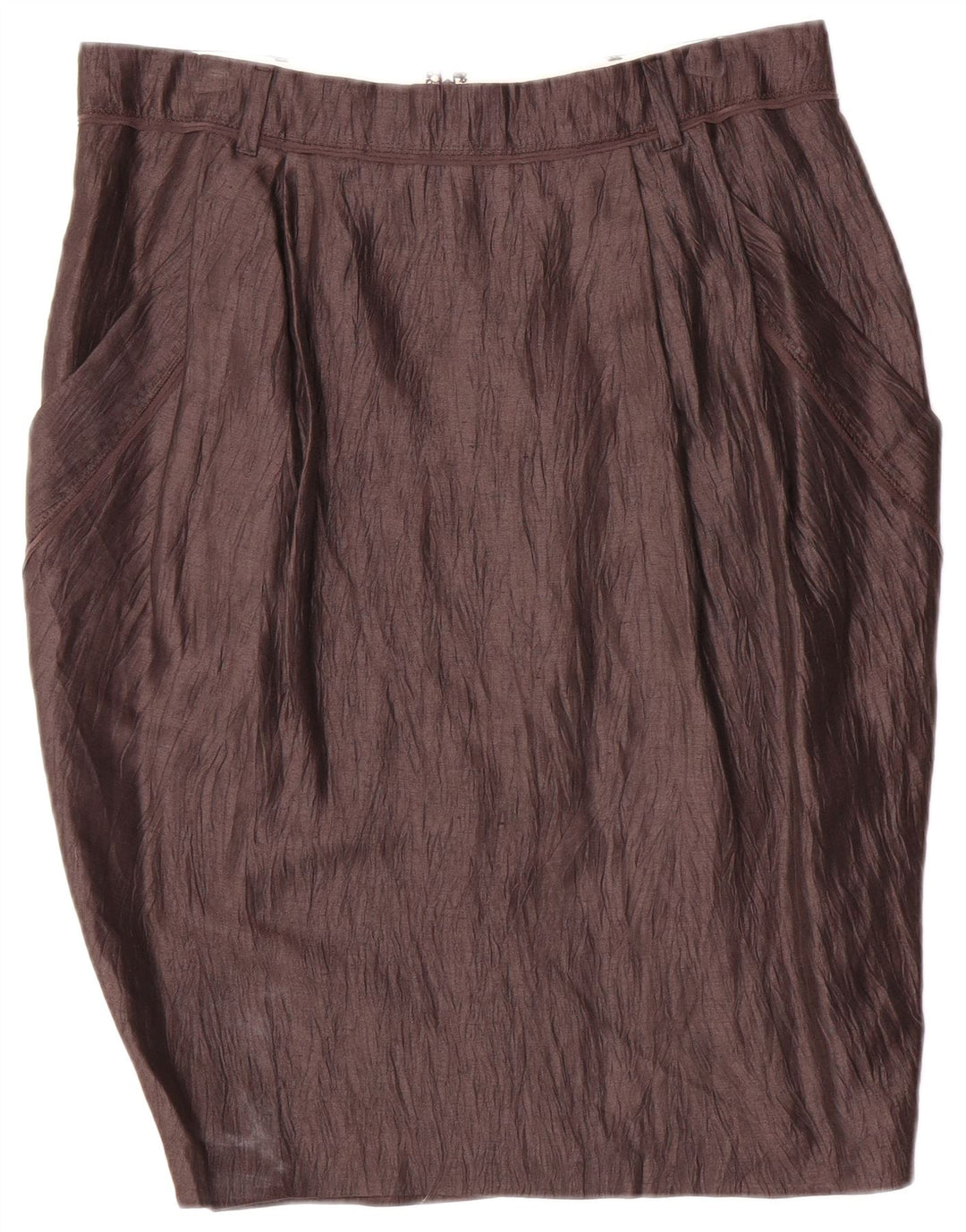 ICEBERG Womens Pencil Skirt IT 44 Medium W30  Brown Linen