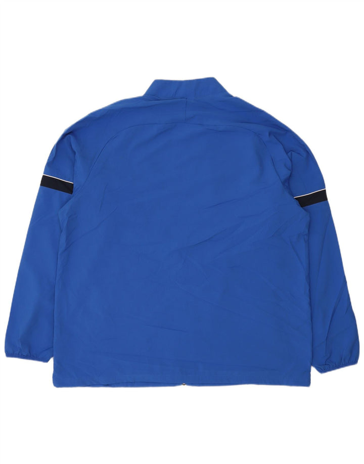 Nike Mens Graphic Tracksuit Top Jacket 2XL Blue Striped Polyester