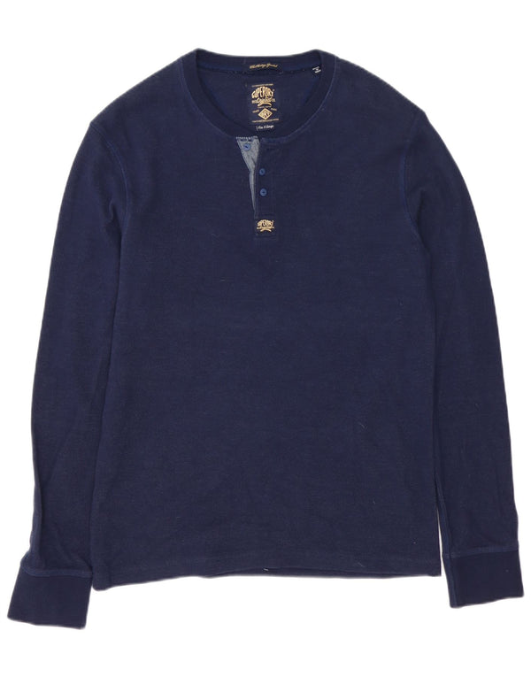 Superdry Mens Top Long Sleeve XL Navy Blue