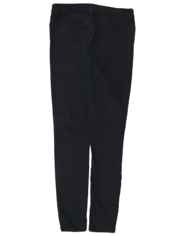 Fat Face Womens Skinny Casual Trousers UK 10 Small W30 L28 Navy Blue Cotton