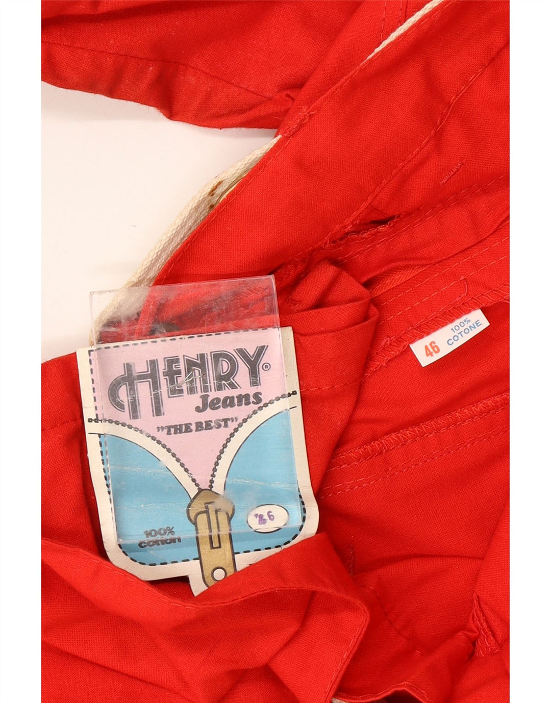 VINTAGE Womens High Waist Cargo Trousers IT 46 Large W28 L31 Red Cotton