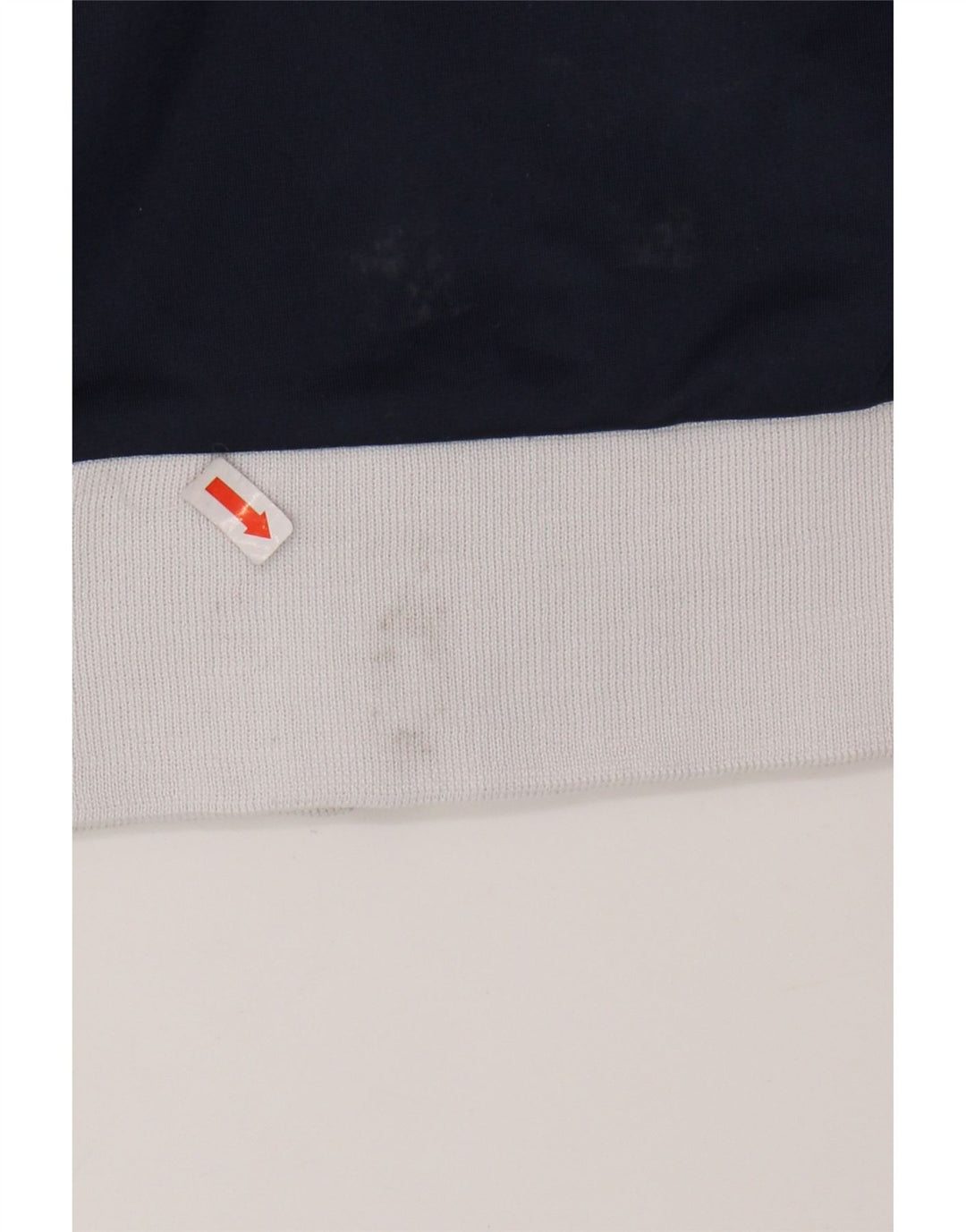 ASICS Mens Tracksuit Top Jacket Small Navy Blue Colourblock Polyester