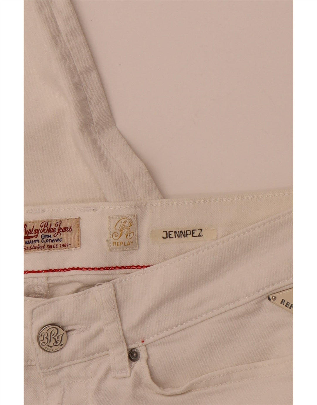 REPLAY Womens Jennpez Slim Jeans W32 L31 White