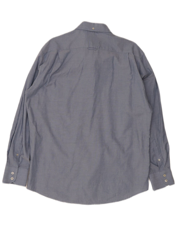 Ben Sherman Mens Oxford Shirt Large Blue Cotton
