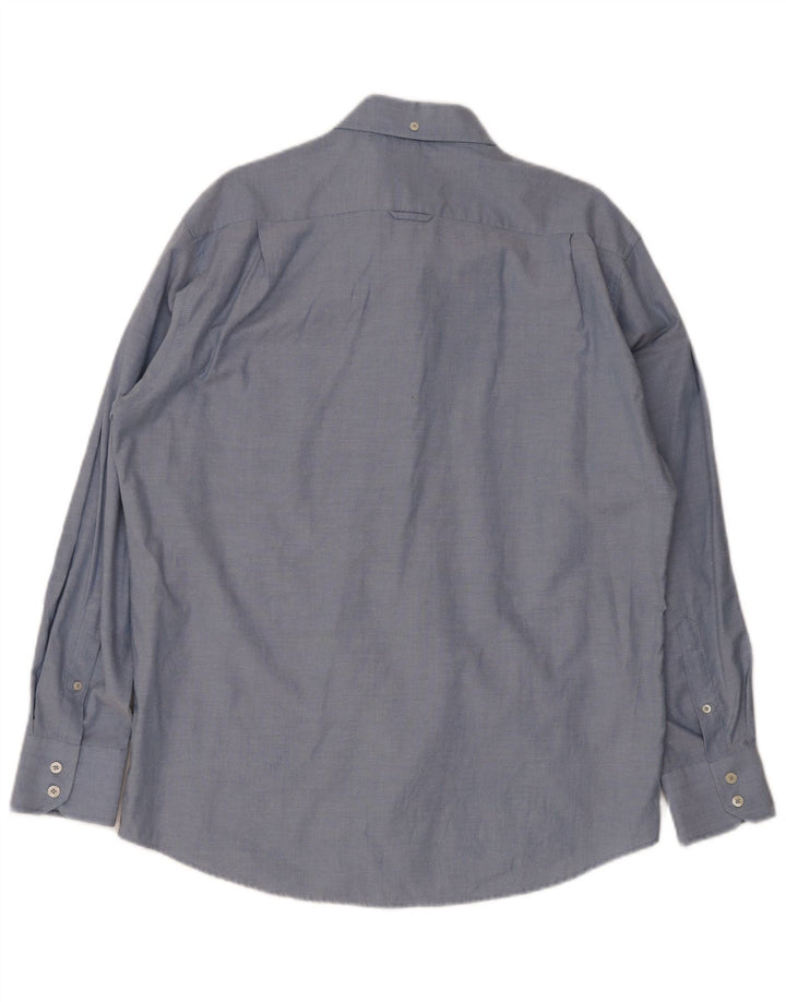 Ben Sherman Mens Oxford Shirt Large Blue Cotton