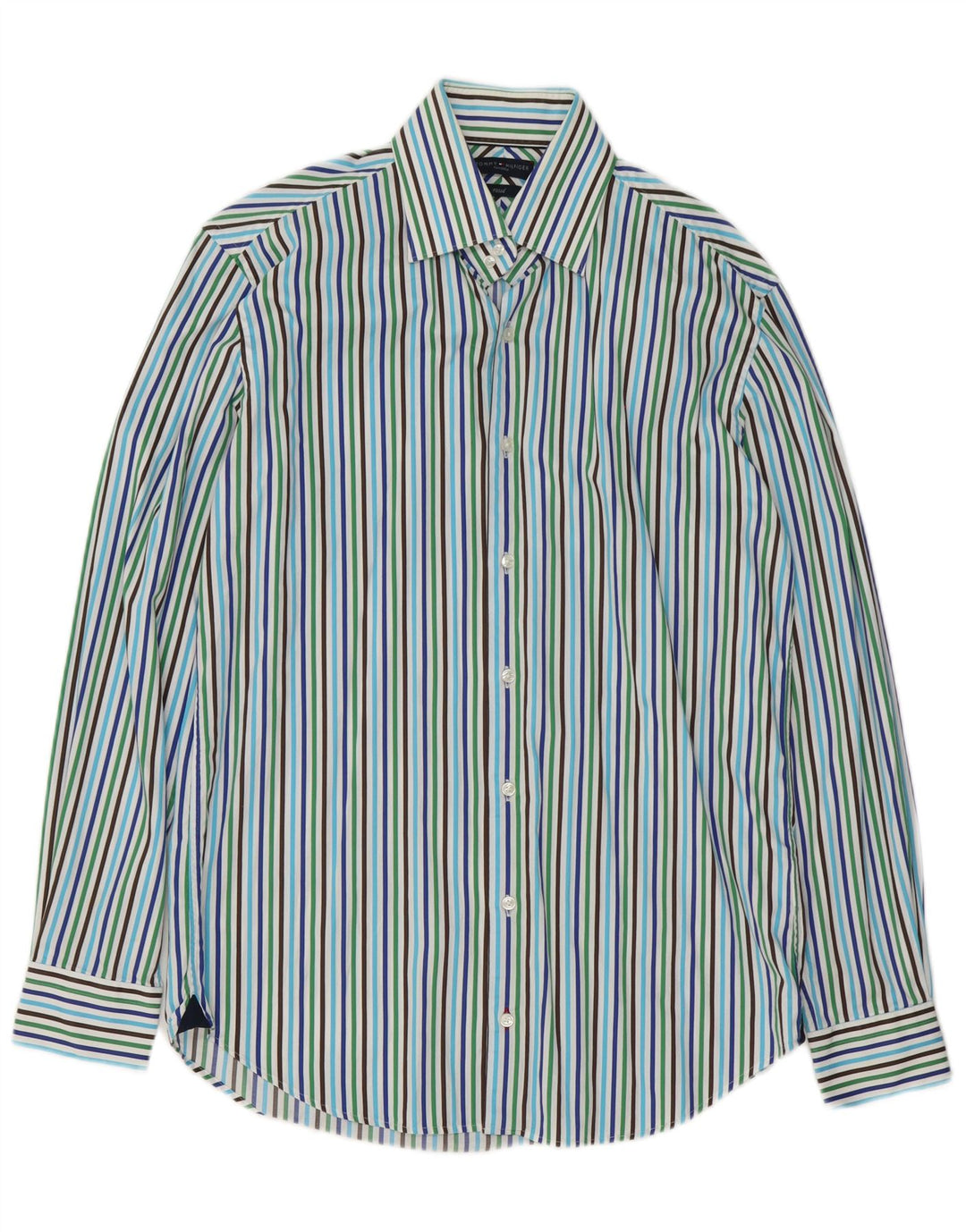 Tommy Hilfiger Mens Fitted Shirt Size 39 15 1/2 Medium Multicoloured