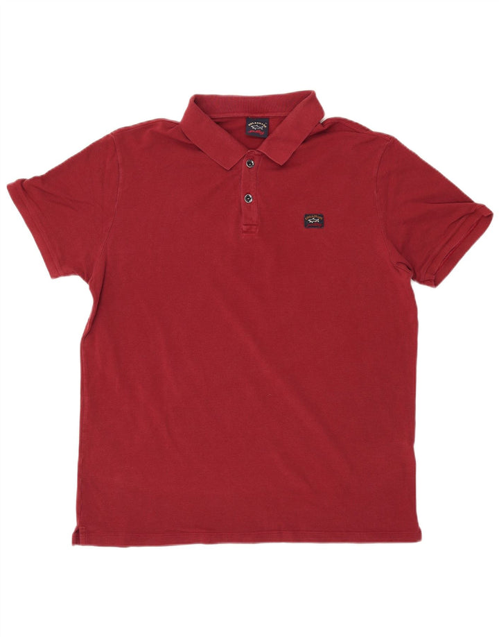 PAUL & SHARK Mens Yachting Polo Shirt XL Red Cotton