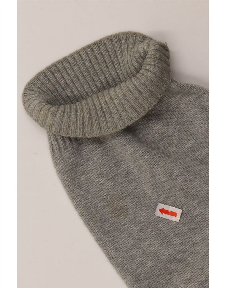 NAUTICA Mens Zip Neck Jumper Sweater XL Grey Argyle/Diamond Cotton