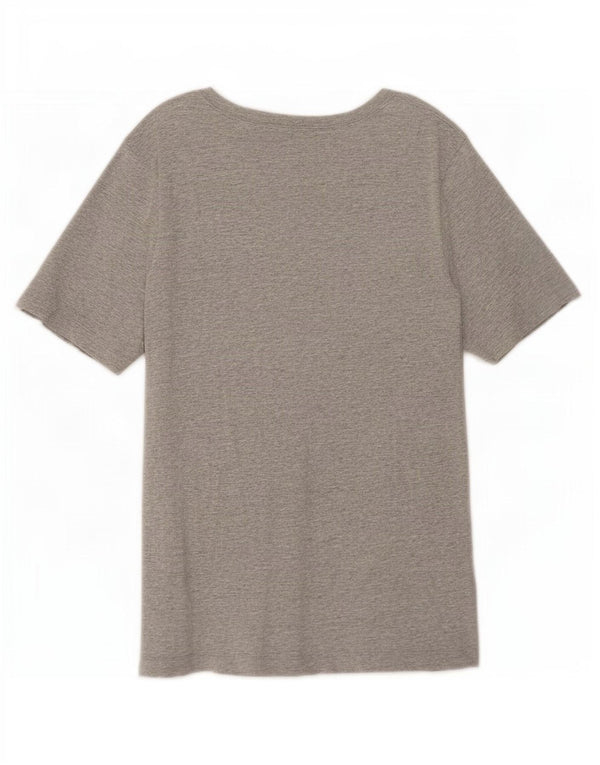 Nike Womens Graphic T-Shirt Top UK 18 XL Grey Cotton