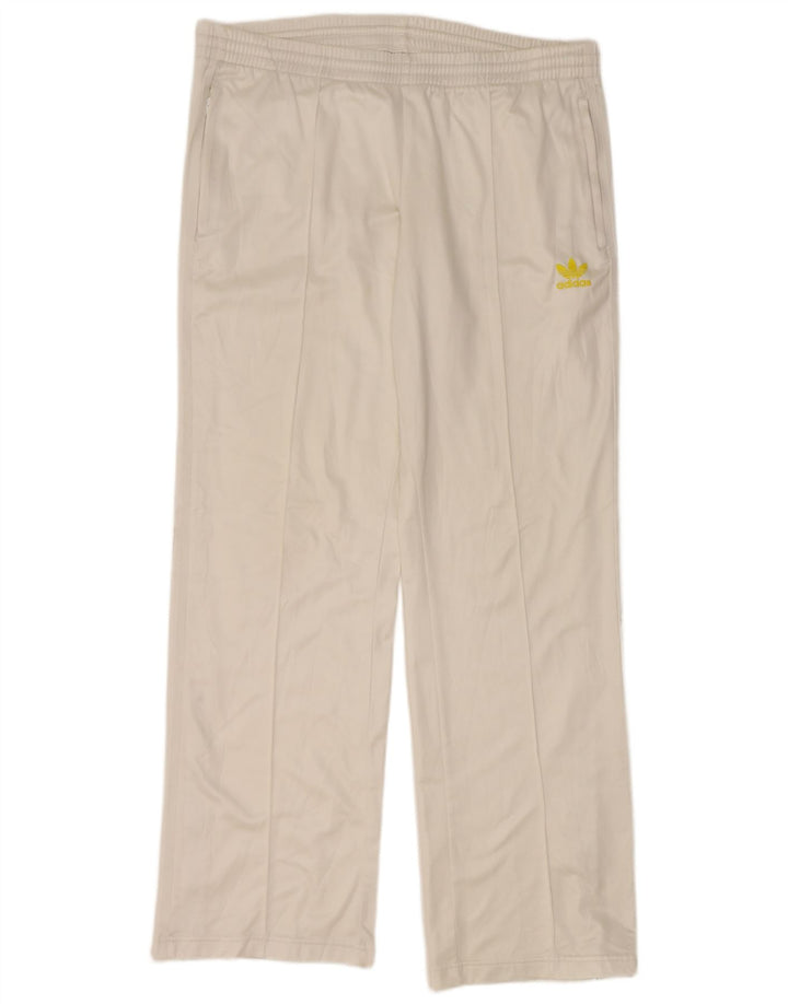 ADIDAS Mens Tracksuit Trousers Medium  White Polyester