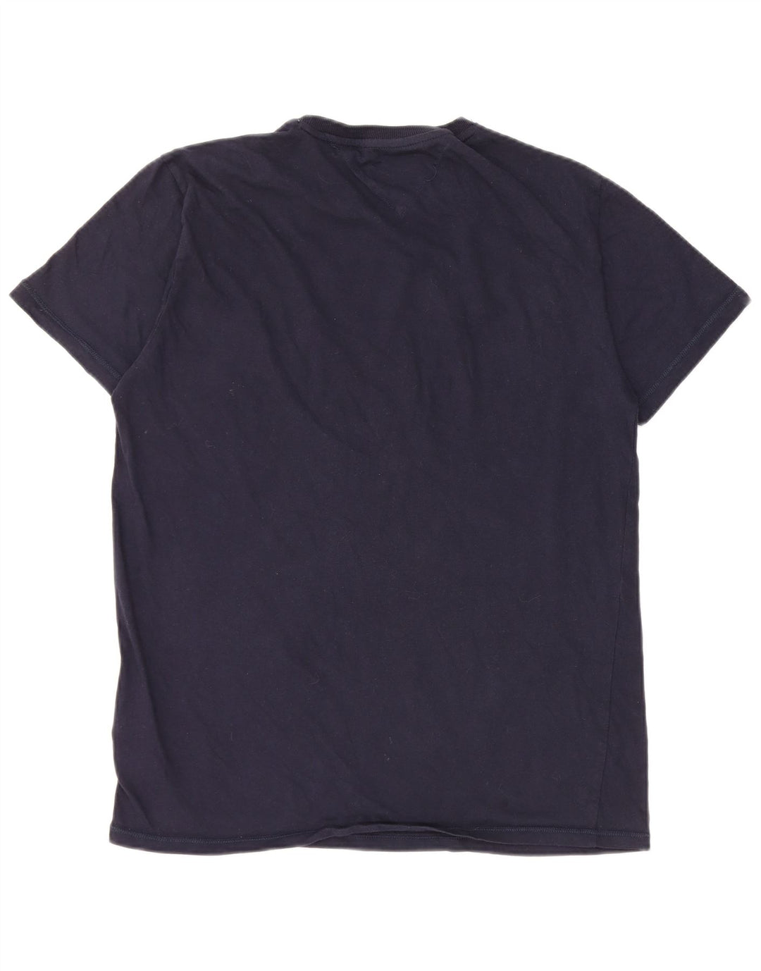 TOMMY HILFIGER Mens T-Shirt Top Medium Navy Blue Cotton