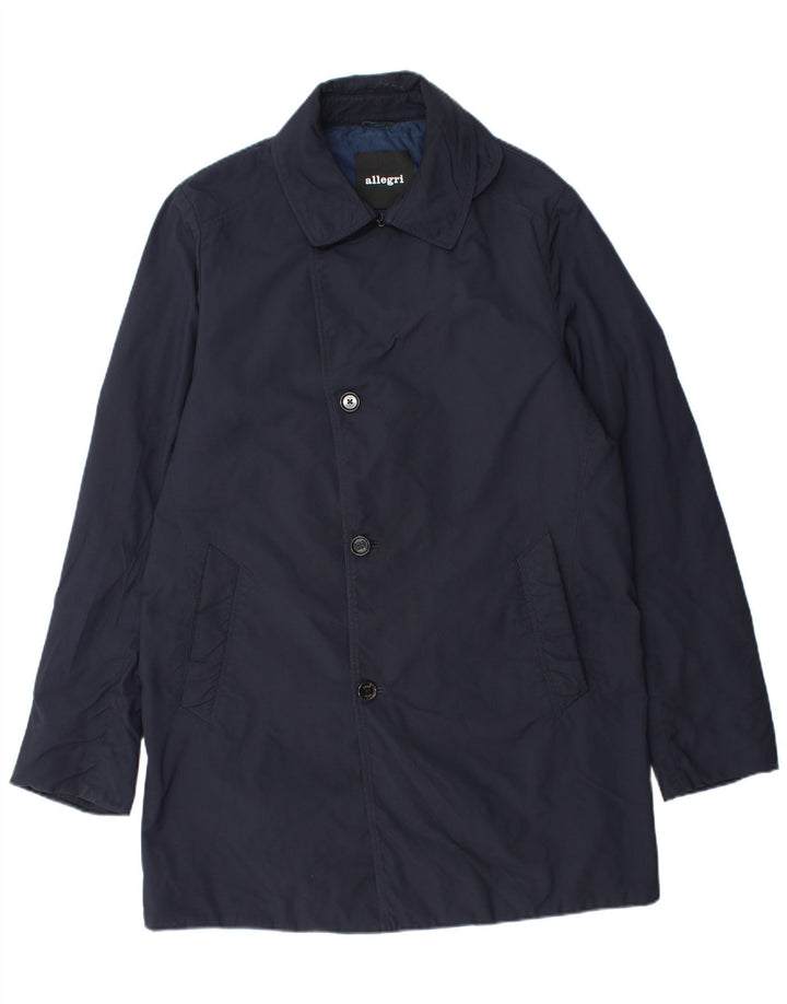 Allegri Mens Overcoat UK 38 Medium Navy Blue