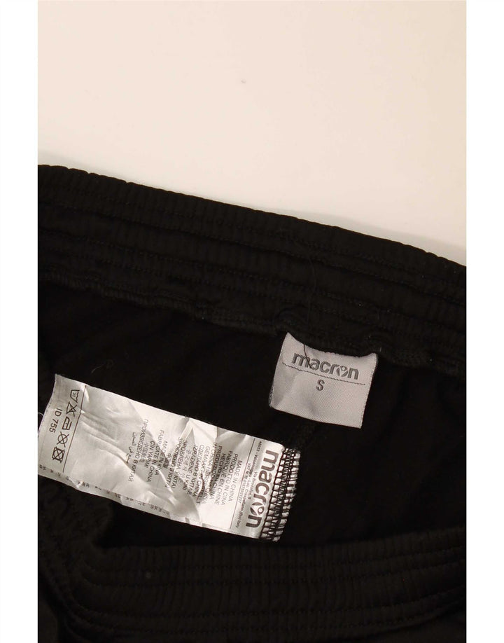Macron Mens Graphic Tracksuit Trousers Joggers Small Black Polyester