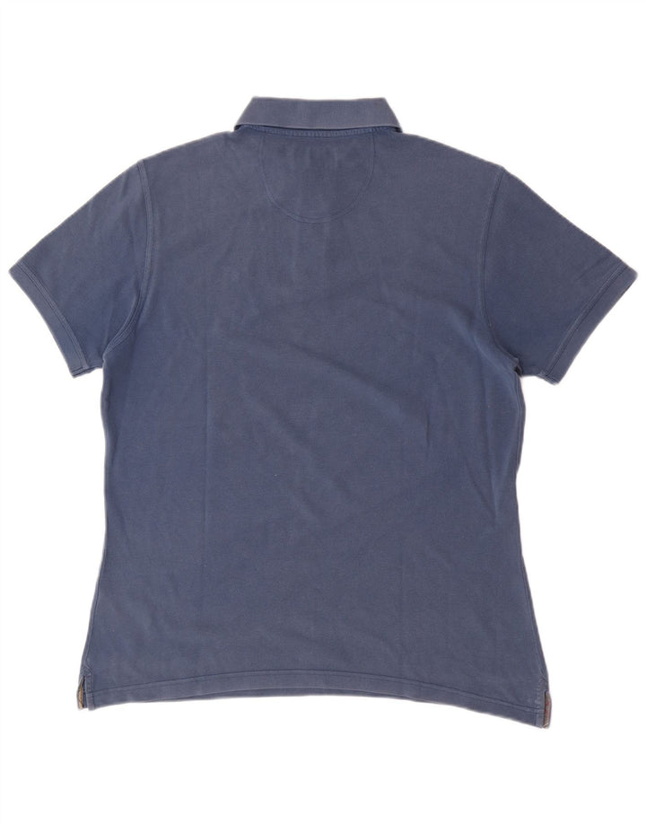 Barbour Mens Polo Shirt Large Blue