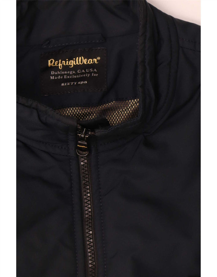 Refrigiwear Mens Sixty spa Bomber Jacket IT 50 Large Navy Blue Colourblock
