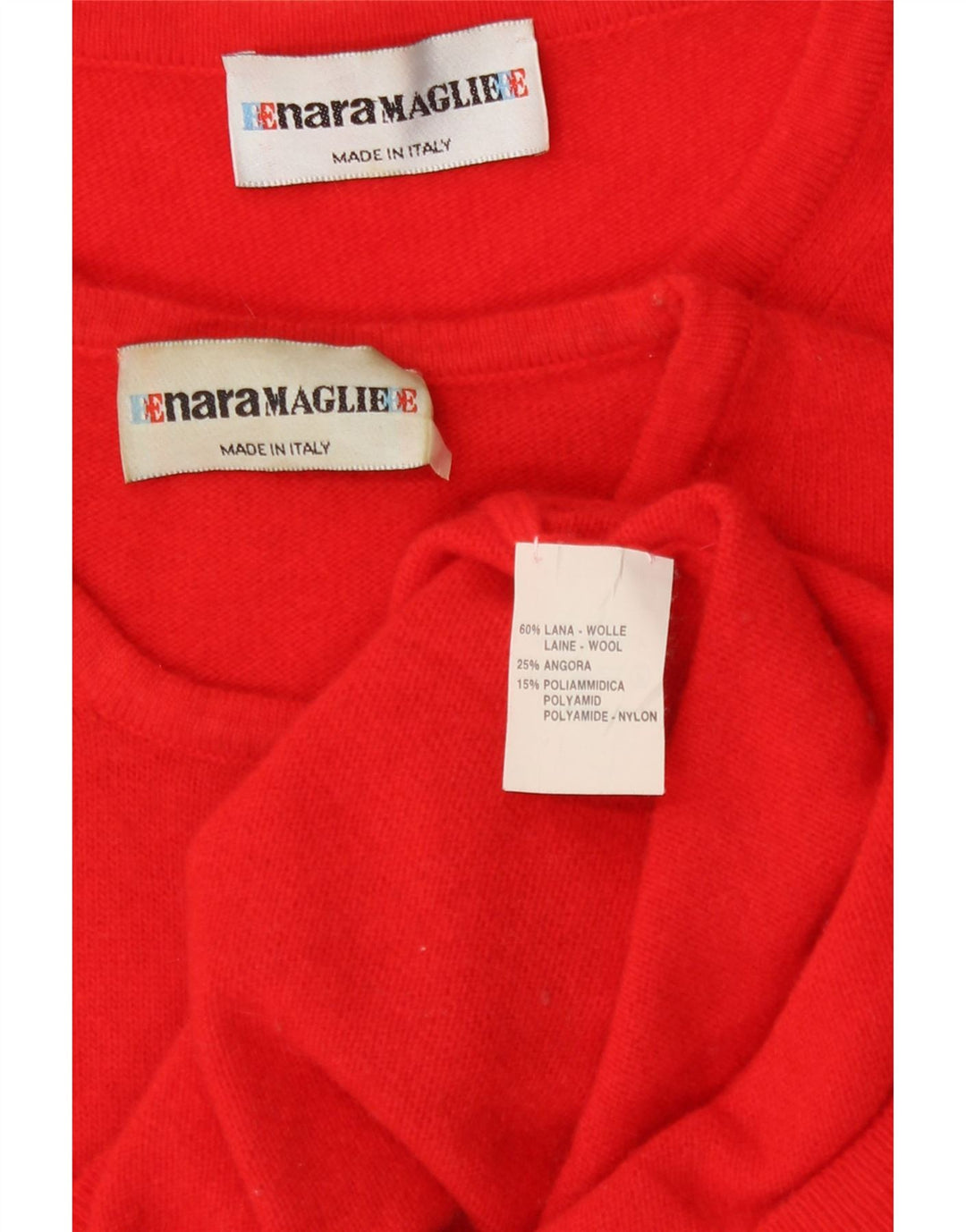 Enara Maglie Womens 2 Piece Set UK 14 Medium Red Wool