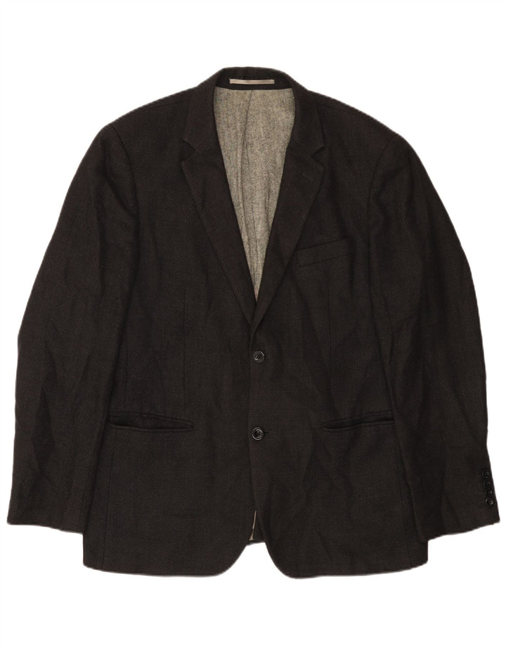 Dkny Mens 2 Button Blazer Jacket UK 38 Medium Black Wool