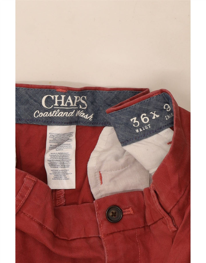 Chaps Mens Chino Shorts W36 Large Red Cotton