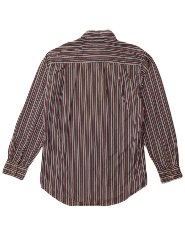 Boden Mens Shirt Medium Grey Striped Cotton