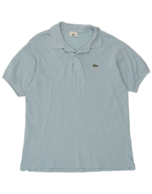 Lacoste Mens Polo Shirt Size 4 Medium Blue Cotton
