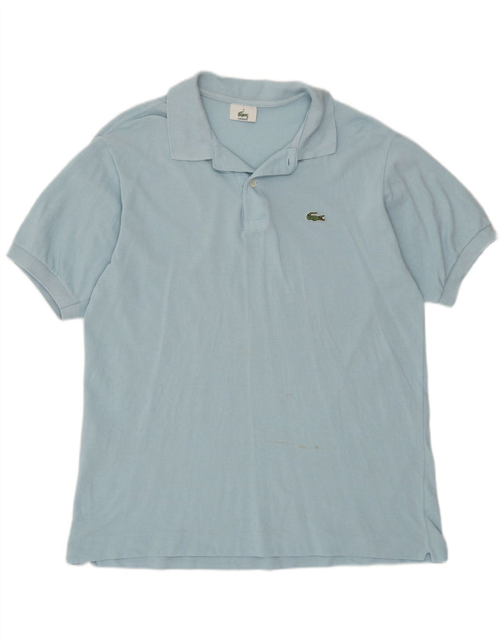 Lacoste Mens Polo Shirt Size 4 Medium Blue Cotton
