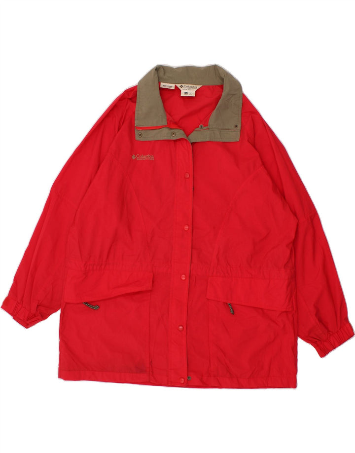 COLUMBIA Womens Raincoat UK 18 XL Red Nylon Vintage Columbia and Second-Hand Columbia from Messina Hembry 