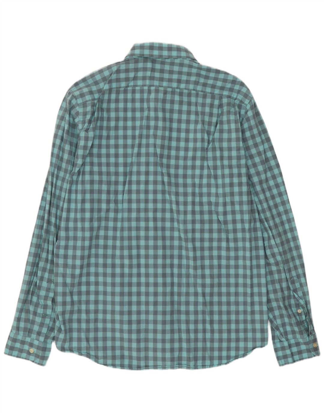 J. Crew Mens Shirt Large Blue Gingham Cotton