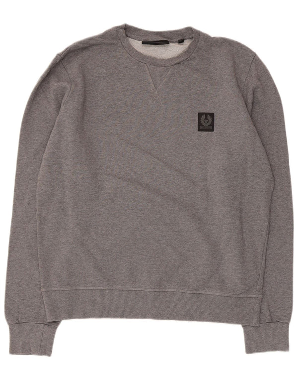 Belstaff Womens Sweatshirt Jumper UK 20 2XL Grey Cotton