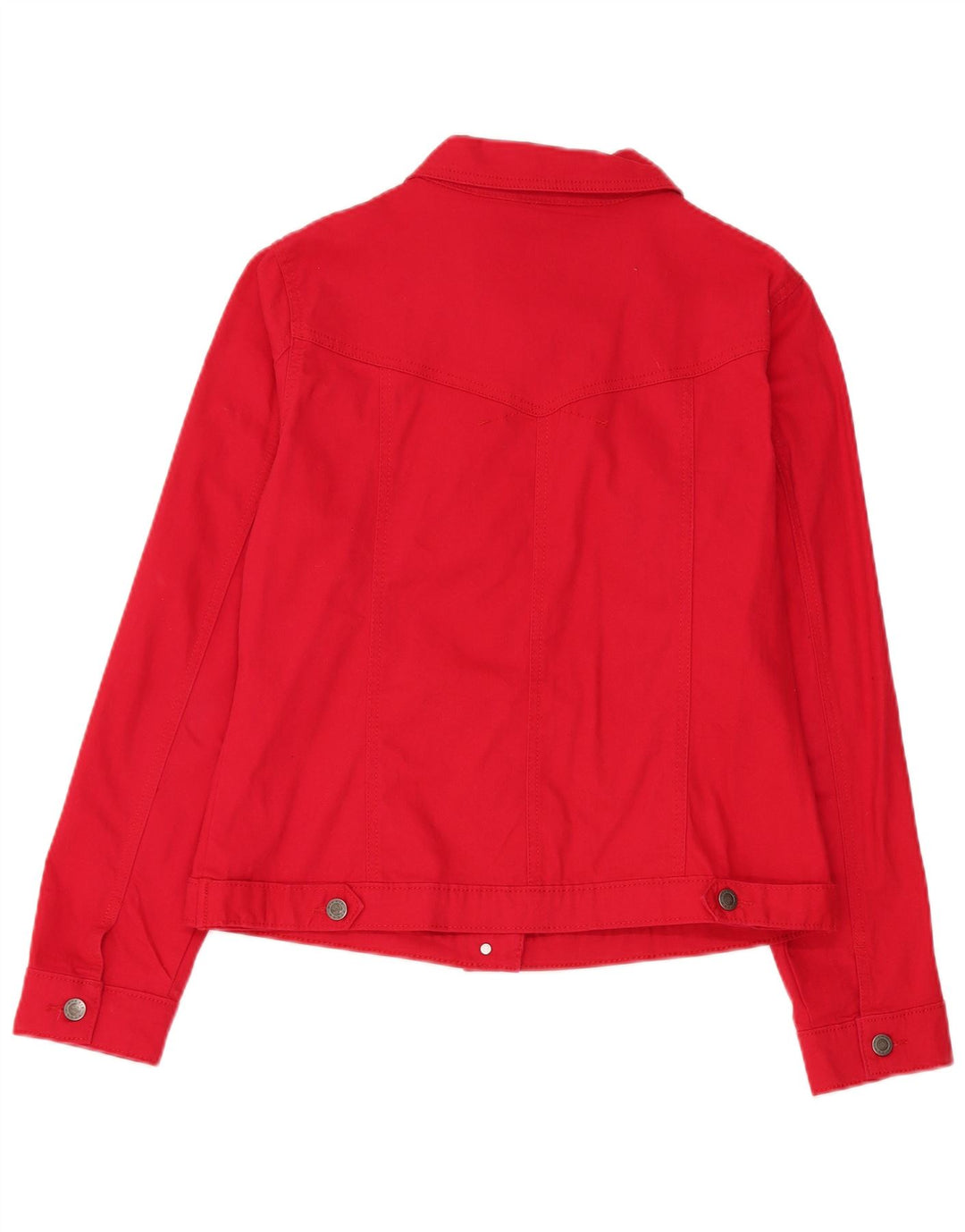 Lee Womens Denim Jacket UK 16 Large Red Cotton