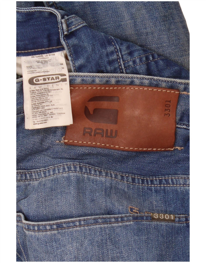 G-Star Mens Slim Jeans W38 L32 Blue Cotton