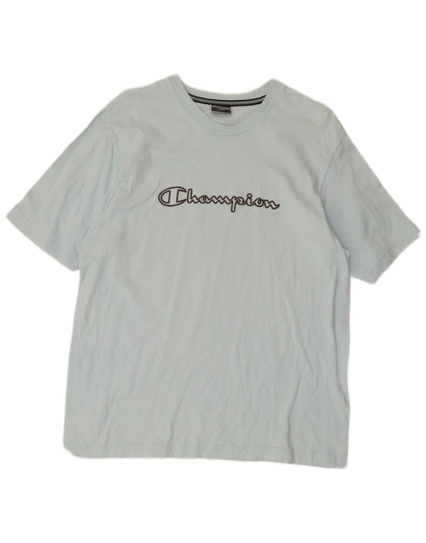 Champion Mens Graphic T-Shirt Top Large Blue
