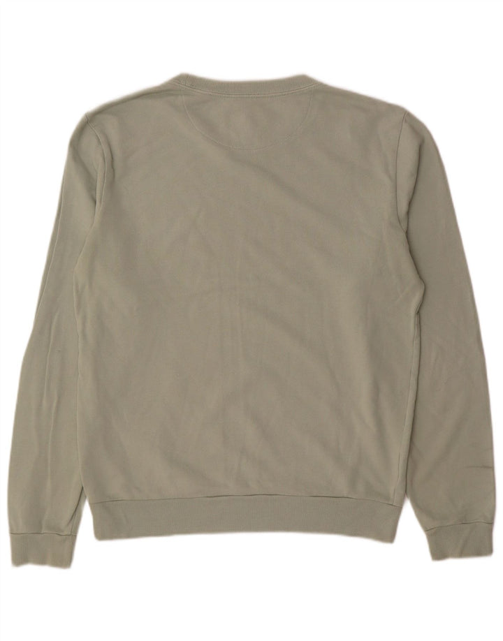 JACK WILLS Mens Graphic Sweatshirt Jumper Small Green Cotton