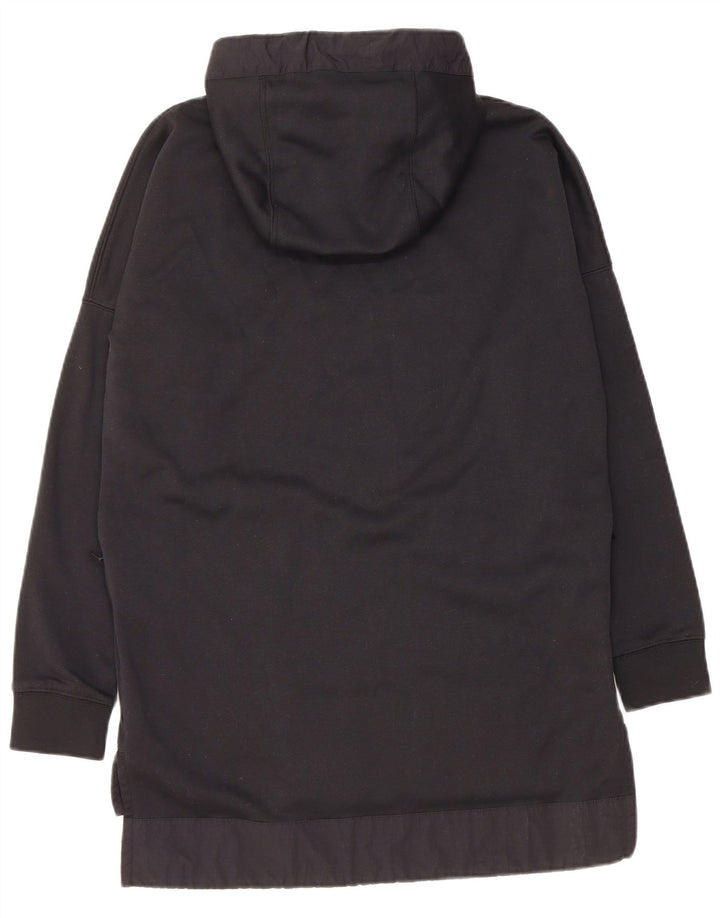Nike Womens Oversized Longline Hoodie Jumper UK 10 Small Black Polyester