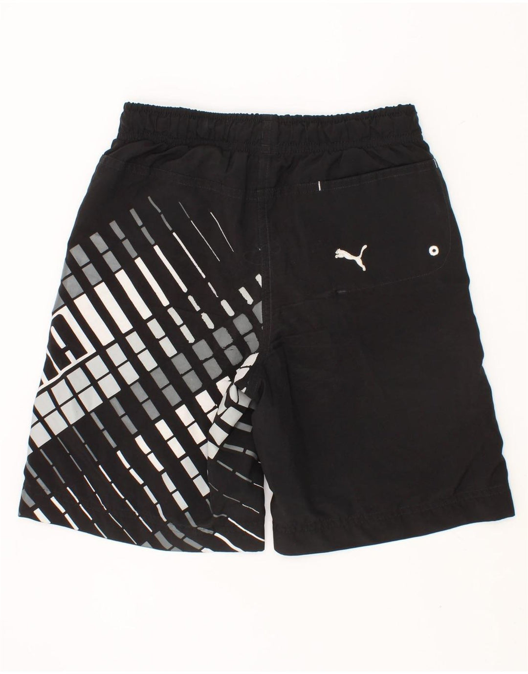 PUMA Boys Graphic Sport Shorts 7-8 Years Black Vintage Puma and Second-Hand Puma from Messina Hembry 