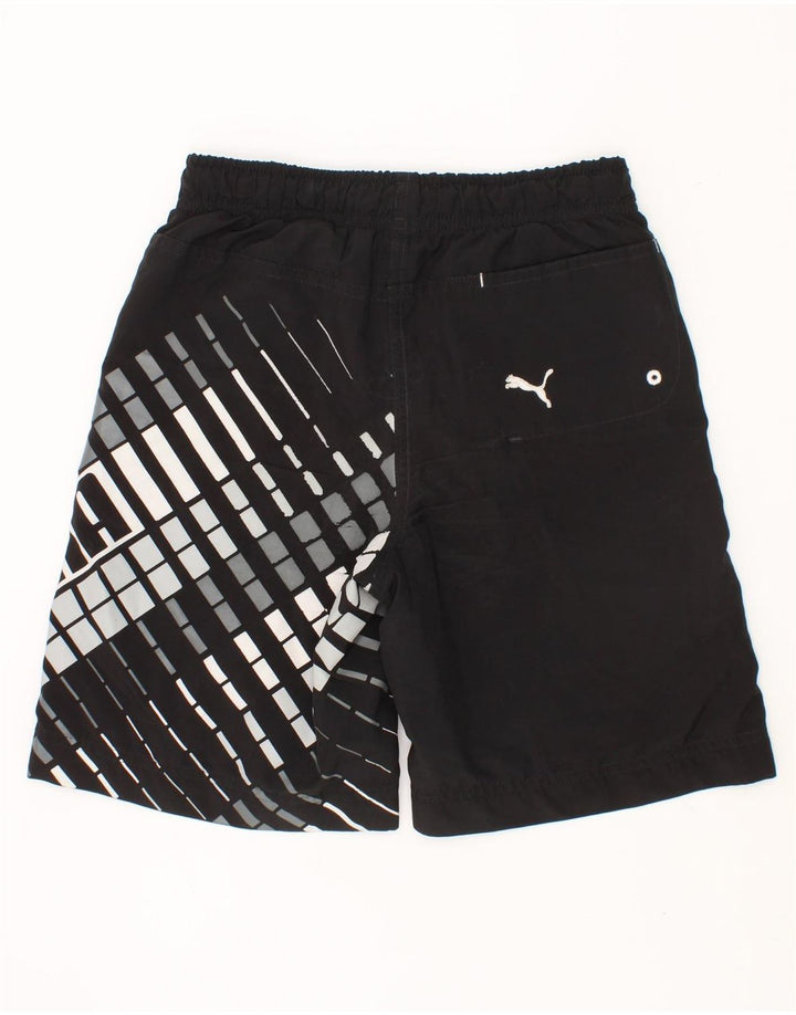 PUMA Boys Graphic Sport Shorts 7-8 Years Black Vintage Puma and Second-Hand Puma from Messina Hembry 