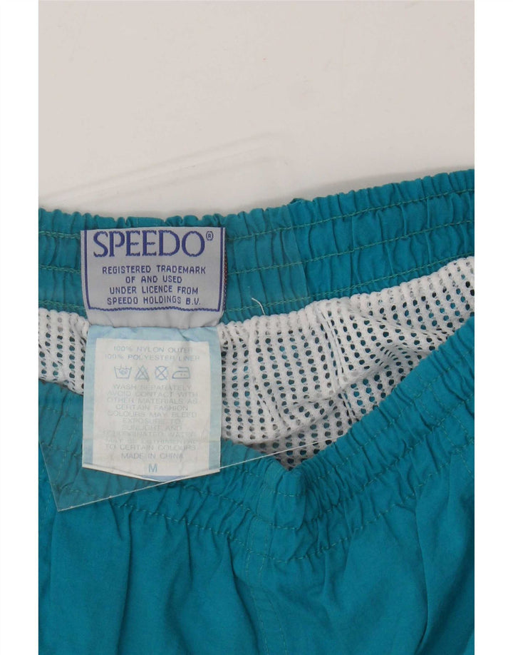 Speedo Mens Swimming Shorts Medium Blue Nylon