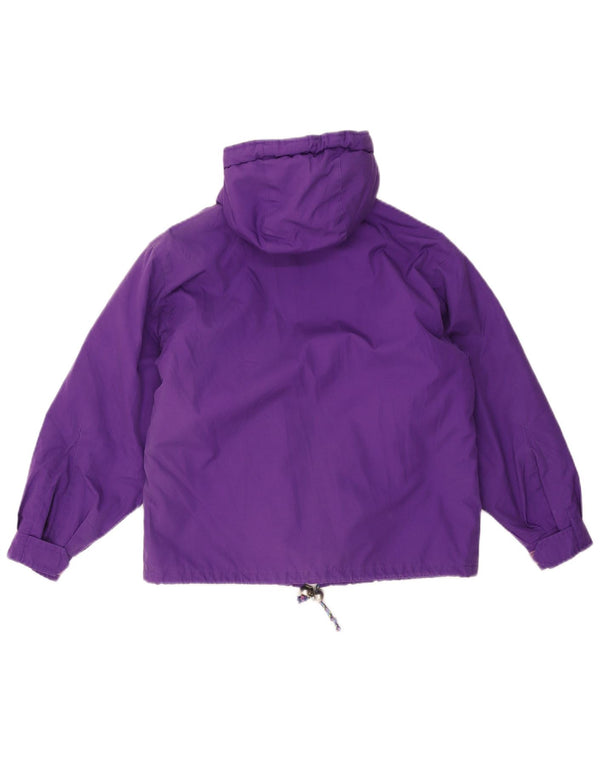 FILA Girls Hooded Padded Jacket 9-10 Years Purple Polyester