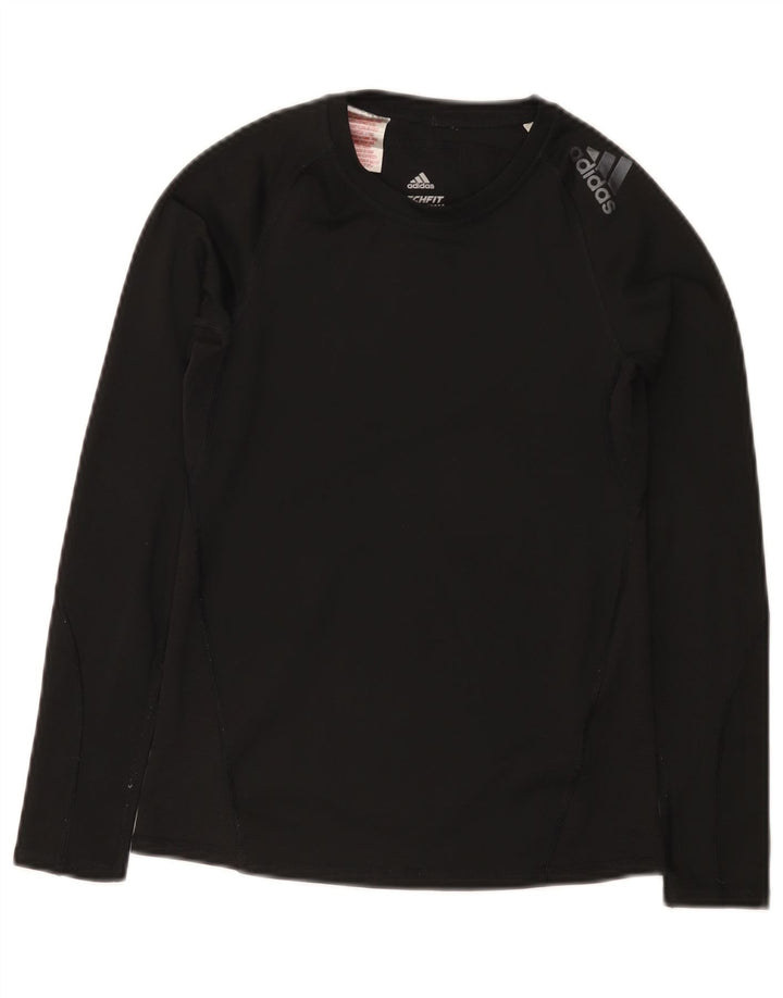Adidas Boys Climacool Top Long Sleeve 11-12 Years Black Polyester